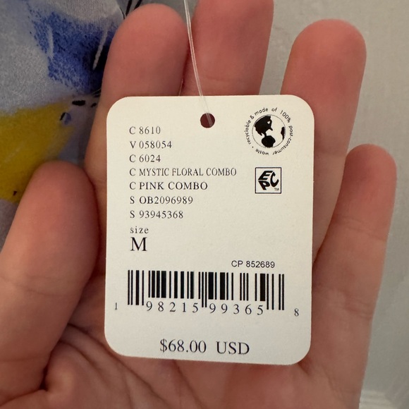 FP Movement by Free People Vibrant Floral athletic Tank Top - Blue, Pink, Yellow - Picture 4 of 5